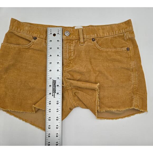 GAP Corduroy High Rise Shorts Tan Camel Womens Size 6 - Picture 4 of 7